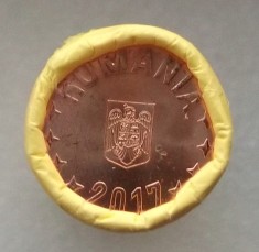 Romania fisic complet (50 bucati) 5 bani 2017 UNC **