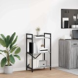 VidaXL Raft pentru cărți Gri Sonoma 56 x 34 x 96 cm Lemn compozit 883877