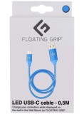 Floating Grip 0,5m Led Usb C Cable Blue PS5|XBOX SERIES X