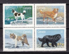 Canada 1988 fauna caini MI 1097-1100 MNH w59 foto