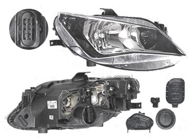 Far Seat Ibiza (6j), 04.2012-, fata, Dreapta, H7+H7+PY21W+W5W; electric; fara motoras, DEPO foto