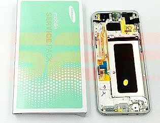 LCD+Touchscreen cu Rama Samsung Galaxy S8+ / S8 Plus / G955F SILVER original foto