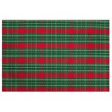 Suport Farfurii de Craciun cu Carouri Rosi si Verzi 45x30cm, CMCLASS