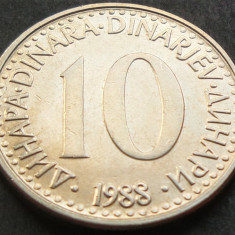 Moneda 10 DINARI / DINARA - RSF YUGOSLAVIA, anul 1988 *cod 1538