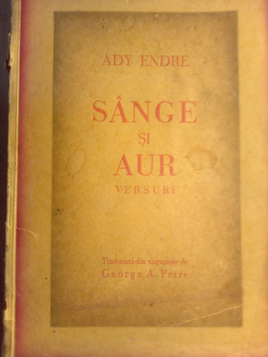 Ady Endre s&amp;acirc;nge și aur 1930 foto