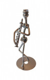 Cumpara ieftin Ornament decorativ, Muzicant din metal, Nergu, 13 cm, 356XD-1