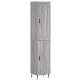 Dulap inalt, gri sonoma, 34,5x34x180 cm, lemn prelucrat