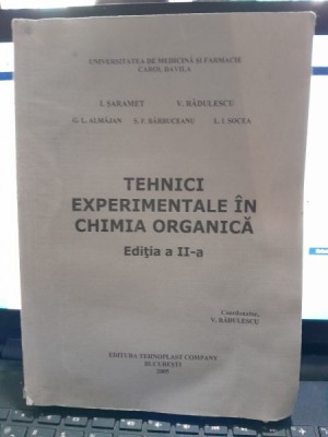 Tehnici experimentale in chimia organica - I. Saramet foto