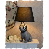 Lampa de masa cu un buldog cu casti CW076, Veioze