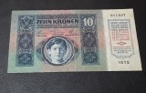 Bancnota din austria 10 kronen 1915