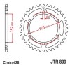Pinion Spate 55 Dinti Pas 428 Motorevolution Yamaha DT 125 R RH WR 125 R X