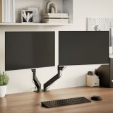 VidaXL Braț monitor dublu pentru ecran max. 27 inch arc cu gaz 20 kg