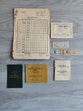 Lot 6 documente vechi comunism T&acirc;rgoviște 1975-1976 - rarități transport