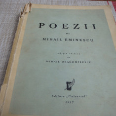 Eminescu -Poezii- 1937 - ed ingrijita de Mihail Dragomirescu - uzata