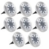 VidaXL Lămpi solare de sol, 8 buc., alb, becuri LED