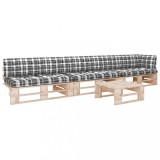 vidaXL Set mobilier paleți cu perne, 4 piese, lemn de pin tratat 3066758