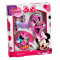 Set accesorii machiaj si unghii Disney Minnie Mouse, oglinda inclusa, 3 ani+
