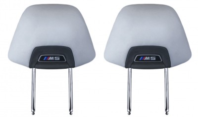 2X NEW OE LEATHER HEADREST M5 SILVERSTONE BMW M5 F90 G30 G31 8071313 - 52108071313 foto