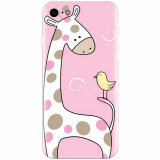 Husa silicon pentru Apple Iphone 7, Cute Giraffe