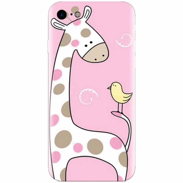 Husa silicon pentru Apple Iphone 7, Cute Giraffe Husa silicon pentru Apple Iphone 7, Cute Giraffe