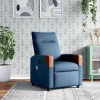 VidaXL Fotoliu de masaj rabatabil, albastru, textil