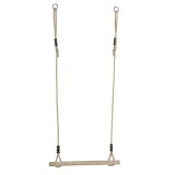 Trapez Lemn Drept KBT, Funie PP10, 36x580mm, Lungime Ajustabila 2.05-2.4m, Leagan Copii Exterior, Gradina