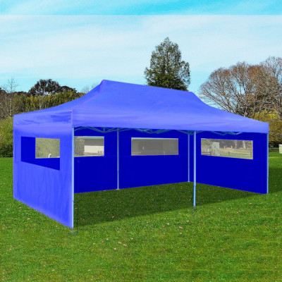 vidaXL Cort de petrecere pliabil de tip pop-up, albastru, 3 x 6 m foto