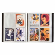 Album pentru 200/400 carti postale, format mare, coperta neagra