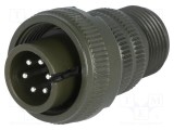 Conector circular Amphenol mufă pe cablu PIN 6 tată lipire MS/DS 13A