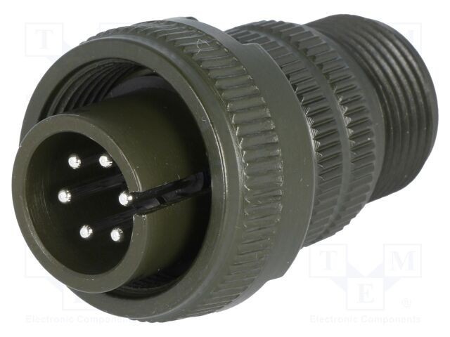 Conector circular Amphenol mufă pe cablu PIN 6 tată lipire MS/DS 13A