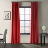Draperie din catifea cu rejansa din bumbac tip fagure, Madison, 200x270 cm, densitate 700 g/ml, Rosu, 1 buc