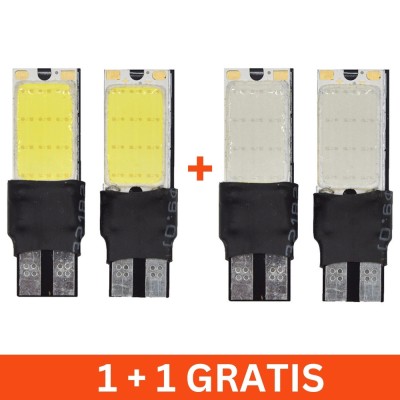 Set 2 x becuri auto 48LED T10, COB, 6W, Canbus, 1+1 gratis foto