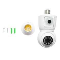 Camera de supraveghere smart-bulb lentila duala 4 MP, rotativa 360 grade PTZ, WIFI 2.4GHz, tip bec E27 cu senzor de miscare si aplicatie iCSee foto