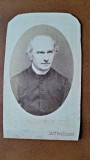 Fotografie tip CDV, portret barbat, inceput de secol XX
