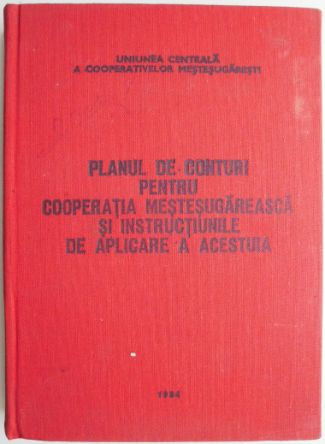 Planul de conturi pentru Cooperatia mestesugareasca si instructiunile de aplicare a acestuia