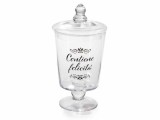 Cumpara ieftin Borcan depozitare sticla transparenta neagra &Oslash; 13 cm x 24,5 H