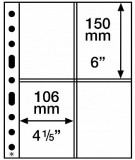 Set 50 folii SH312 cu 4 buzunare, PP, pentru carti postale