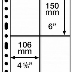 Set 50 folii SH312 cu 4 buzunare, PP, pentru carti postale