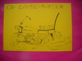 HOPCT 15185 CB-EAYSE-RAYDER -HARLEY-[ MOTOCICLETA] -GERMANIA --CARTE POSTALA RADIO AMATOR / RADIOAMATORI -CIRCULATA
