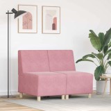 Unitate Sofa Modulară Fără Brațe 2 pcs Roz 55 x 74 x 82 cm