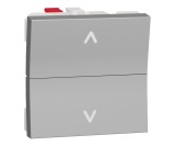 Intrerupator jaluzele revenire 6A 2M Noua Unica aluminiu NU320730