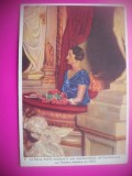 HOPCT 6405 LA REPREZENTATIE BINEFACERE TEATRUL MOLIERE -1933-REGINA ASTRID-FAMILIA REGALA BELGIA-CROMO LITHO-CIOCOLATA COTE D&#039;OR