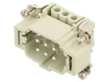 Conector ILME HDC CNEM 06 TX, 6 pini, 16A 600V insert contact tată