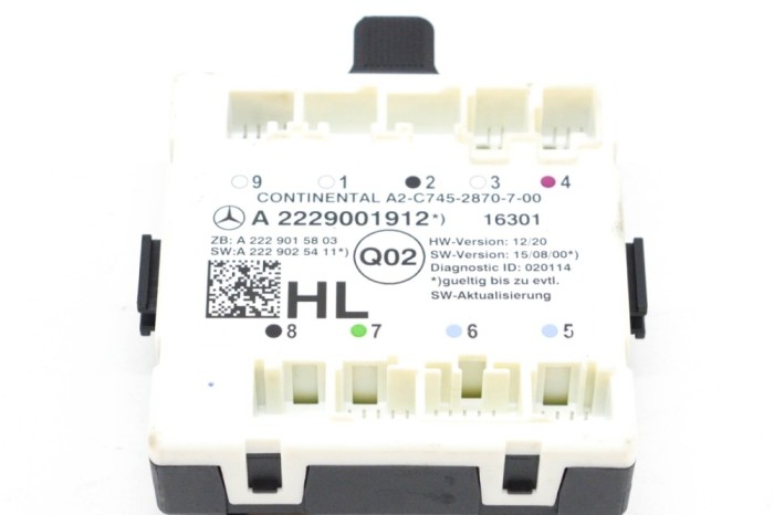 Modul de control ușă st&acirc;nga spate MERCEDES-BENZ C W205 2016 OEM: A2229015803,A2229025411,A2-C745-2870-7-00,A2229001912 | 13861780