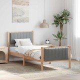 VidaXL Cadru de pat Maro și gri deschis 75 x 190 cm Lemn masiv de pin 878509