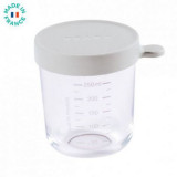 Recipient ermetic sticla 250ml - Gri, Beaba