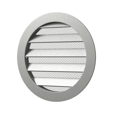 Grila ventilatie rotunda &amp;Oslash;100mm, exterior &amp;Oslash;125mm, Aluminiu foto