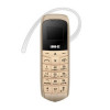 LONG-CZ J8, mini telefon, 300mah, 0,66 inch, BT 3.0, 96 ore in standby, Auriu, Neblocat