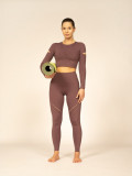 Tricou cu m&acirc;necă lungă de antrenament din materiale reciclate pentru femei 4F x Anna Lewandowska, 4F Sportswear