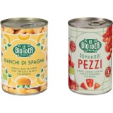 Pachet Fasole Mare Alba Ecologica/Bio 400g + Rosii Decojite Maruntite Ecologice/Bio 400g